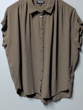 Madewell Women's Green medium button short sleeve